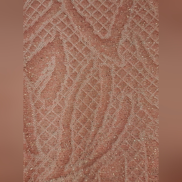 H&M Apricot peach jacquard skater dress, XS - Picture 5 of 11